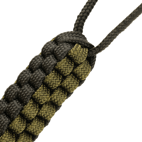 M-Tac Knife Lanyard Cuboid Skull, flettet paracord lanyard med unikt design og Cuboid Skull perle for stilfuldt udtryk og praktisk anvendelse.