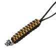M-Tac Knife Lanyard Cuboid Skull punottu paracord koristetulla kallonhelmellä, musta‑ja tan‑värityksellä.