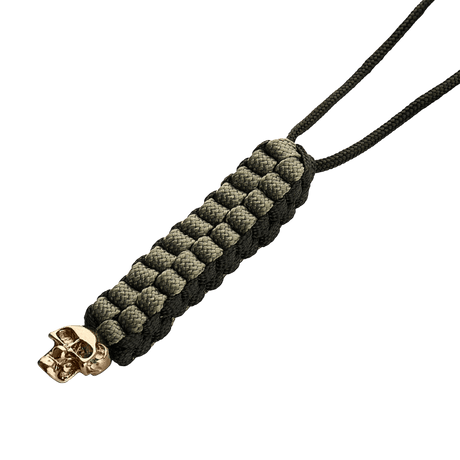 M-Tac Knife Lanyard Cuboid Skull i flettet paracord med dekorativ Cuboid Skull-perle. Stilfuldt og praktisk tilbehør til knive.