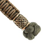 M-Tac Knife Lanyard Celtic flettet paracord med dekorative detaljer, praktisk tilbehør til knive og udstyr, fremhæver personlig stil.