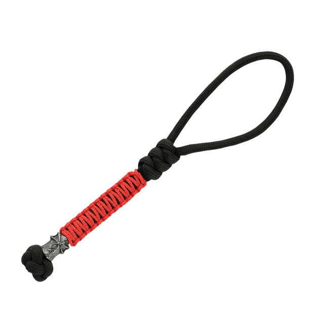 M-Tac Ninja Ver.2 Lanyard i flettet paracord med Ninja-motiv og cupronickel dekoration, ideel til kniv og udstyr af samme størrelse.