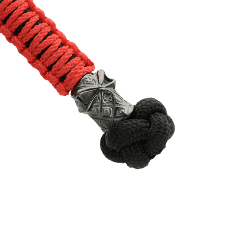 M-Tac Ninja Ver.2 Lanyard med flettet paracord og Ninja-motiv i cupronickel, ideel til knive og småt udstyr.