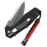 M-Tac Viper Cylindre Lanyard Stainless Steel med skandinavisk perle, coiled paracord til knive og udstyr, der tilføjer stil og individualitet.