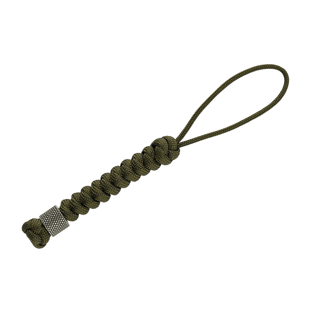 M-Tac Viper Lanyard Stainless Steel i flettet paracord med Viper-perle i rustfrit stål, stilfuldt og praktisk kniv tilbehør.