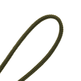 Grøn paracord set fra nært hold. Stilfuld og holdbar detalje. M-Tac Viper Lanyard Stainless Steel til knive og udstyr.