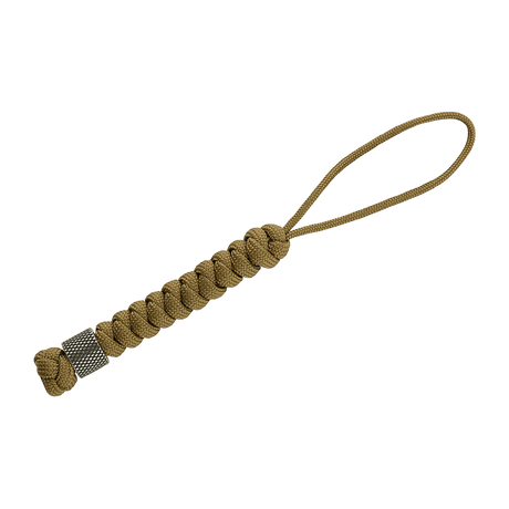 M-Tac Viper Lanyard Stainless Steel med coiled paracord og rustfrit stål Viper-perle, stilfuldt tilbehør til knivhåndtag.