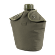 Grøn drikkeflaske i etui med knaplukning til M-Tac Flaskeholder MOLLE.