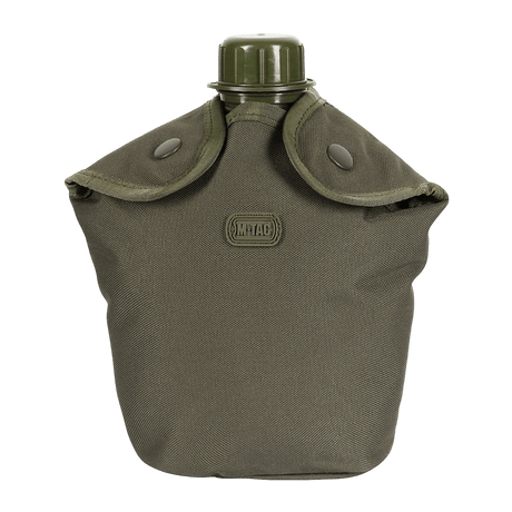 M-Tac Flaskeholder MOLLE i slidstærk polyester, designet til vandreture, med vandafvisende PVC og MOLLE-system. Mål: 120 x 70 x 170 mm.