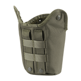 M-Tac Flaskeholder MOLLE i slidstærkt 600D polyester med drænhul og forstærket bund, kompatibel med MOLLE-system, grøn farve