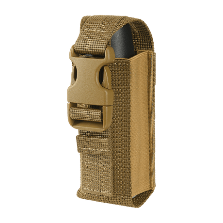 M-Tac Gasdåseholder Vertikal med MOLLE-system og Woojin-lås, fremstillet af MIL-SPEC strop og gummibånd til beskyttelsesudstyr.