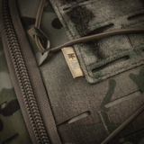 Detaljeret visning af M-Tac Rygsæk Sturm Elite Gen.II produceret i robust Cordura materiale med camouflage mønster og lynlåslukning
