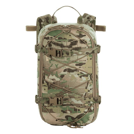 M-Tac Rygsæk Sturm Elite Gen.II i camouflage mønster med MOLLE system og elastisk snøring, perfekt til feltture og eventyr.