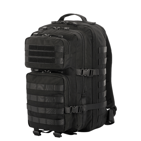 M-Tac Large Assault Pack Rygsæk med MOLLE system og flere lynlåslommer, ideel som byrygsæk og til korte vandreture.