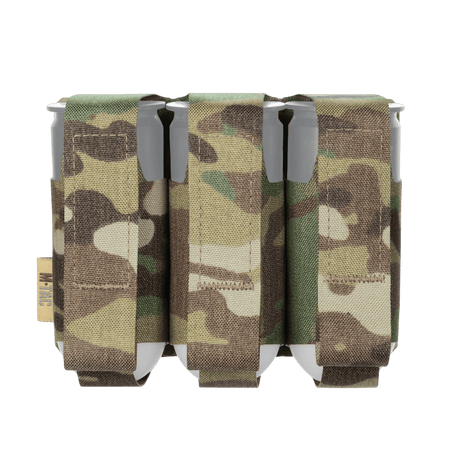 M-Tac Pouch til 3 VOG-Granater med MOLLE Laser Cut, camouflage, til sikker opbevaring og hurtig adgang til 40 mm granater.