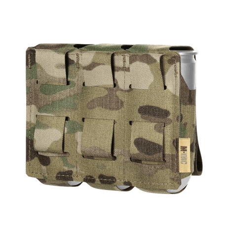 M-Tac Pouch til 3 VOG-Granater med MOLLE Laser Cut-system i slidstærkt Cordura Squadron-materiale, camouflage design.