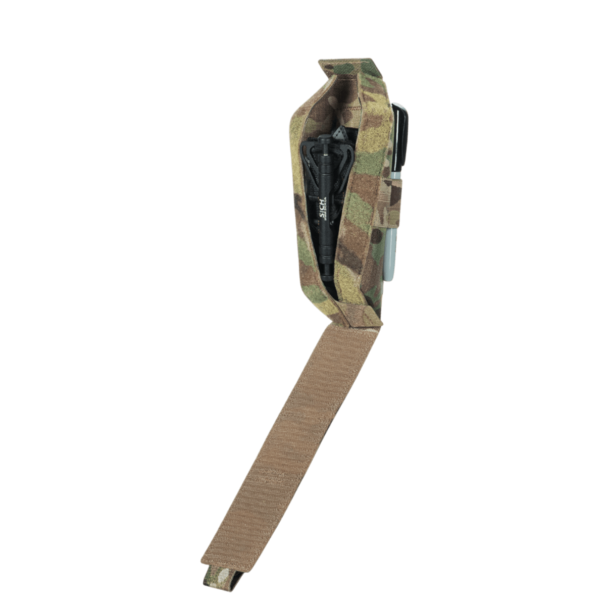 M-Tac Lomme til Tourniquet Closed med camouflage-design og åben front for nem adgang til tourniquet i nødsituationer.