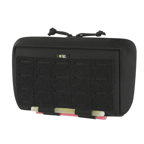 M-Tac Admin Pouch Large Elite i slidstærkt Cordura 500D med velcro-panel til patches, ideel til opbevaring af taktisk udstyr.