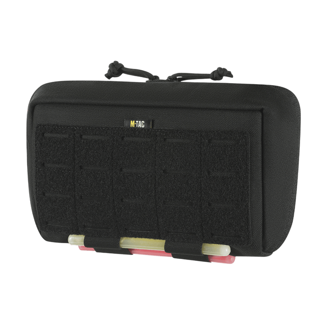 M-Tac Admin Pouch Large Elite i slidstærkt Cordura 500D med velcro-panel til patches, ideel til opbevaring af taktisk udstyr.