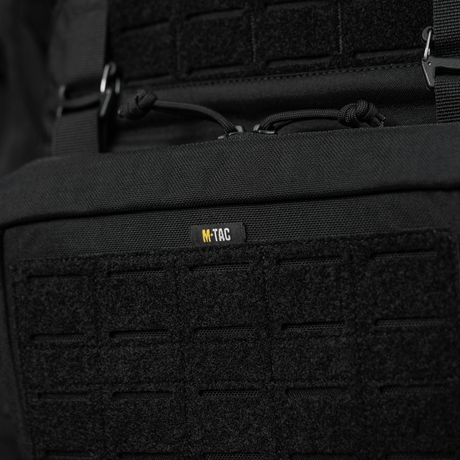 M-Tac Admin Pouch Large Elite med velcro-panel til taktisk brug, lavet af holdbart Cordura materiale, tæt visning af detaljer.