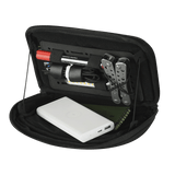 M-Tac Admin Pouch Large Elite med taktisk udstyr som multiværktøj og powerbank, lavet af slidstærkt Cordura 500D materiale.