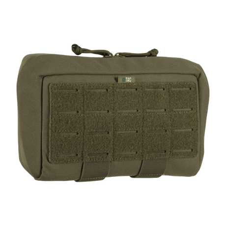 M-Tac Admin Pouch Large Elite i slidstærkt Cordura 500D med velcro panel til patches, perfekt til taktisk udstyr.