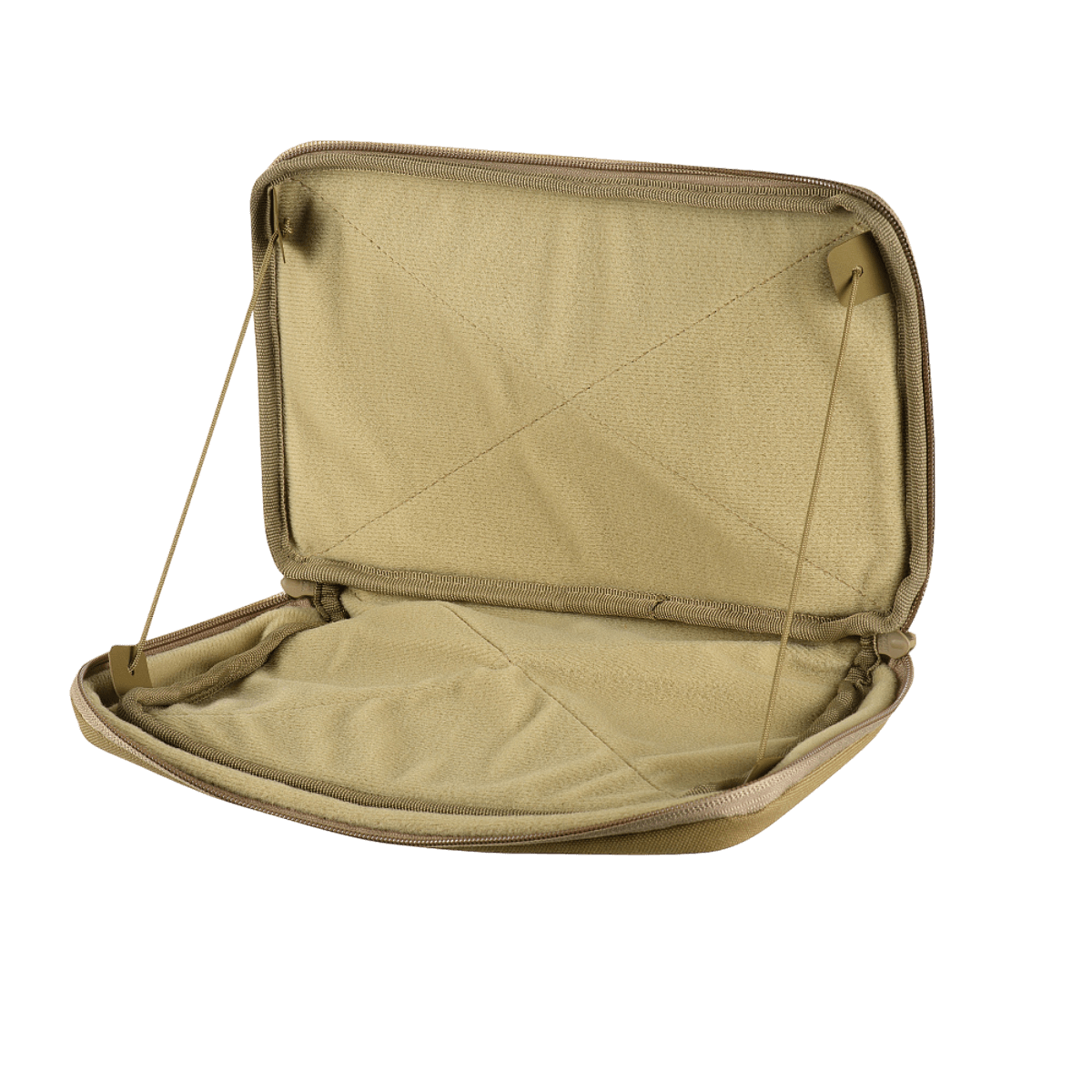 M-Tac Admin Pouch X-Large Elite i åben tilstand, viser rummelighed og velcroindretning til modulære inserts.