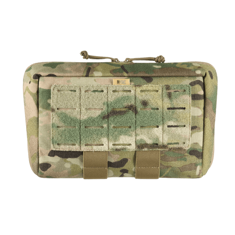 M-Tac Admin Pouch X-Large Elite i camouflagemønster med laser cut-design, velegnet til taktisk udstyr og opbevaring.