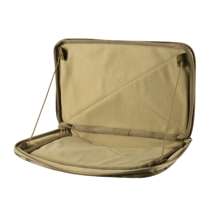 M-Tac Admin Pouch X-Large Elite åben med indvendige vægge af velcro til opbevaring af taktisk udstyr.