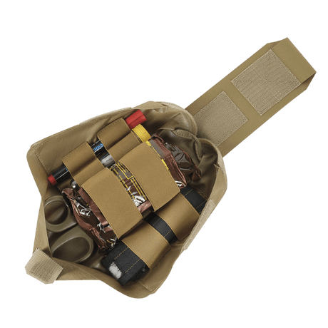 M-Tac Mediclomme Small Vertical Elite i Cordura 500D med intern IFAK førstehjælpsorganizer, åbnet for visning.