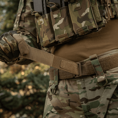 M-Tac Range Bælte Cobra Buckle Gen.IV taktisk bælte med camouflage og velcro detalje til militær og aktiv bruger