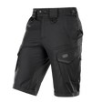 M-Tac Shorts Aggressor Gen.II Flex i sort med moderne, taktisk design, ideel til træning og fritid, fremstillet af slidstærkt rip-stop materiale.