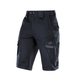 M-Tac Shorts Aggressor Gen.II Flex i sort rip-stop materiale med taktisk design og Teflon-belægning, vand- og smudsafvisende.