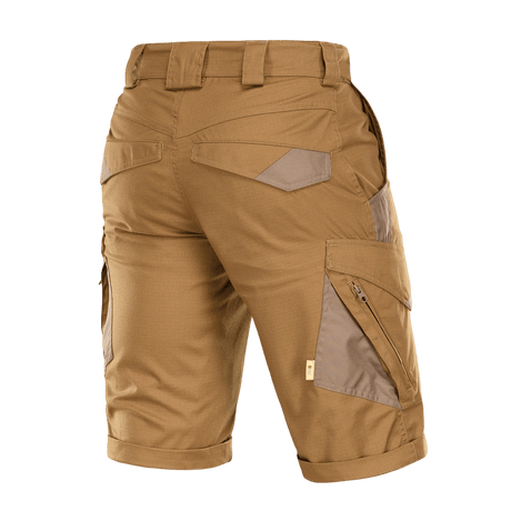 M-Tac Shorts Aggressor Gen.II Flex set bagfra, alsidige taktiske shorts til træning og fritid, lavet af rip-stop materiale med Teflon-belægning.