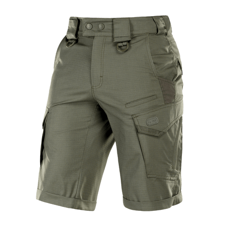 M-Tac Shorts Aggressor Gen.II Flex i rip-stop materiale med Teflon-belægning, funktionelle til træning og fritid.
