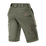 M-Tac Shorts Aggressor Gen.II Flex i rip-stop materiale, vand- og smudsafvisende, set bagfra med moderne taktisk design.