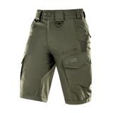 M-Tac Shorts Aggressor Gen.II Flex, taktiske grønne shorts med lommer, letvægts og fleksibelt design til træning og fritid