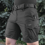 M-Tac Shorts Aggressor Short med taktiske funktioner, elastisk flex rip-stop materiale, og D-ringe, perfekte til aktiv brug i naturen.