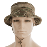 M-Tac Panamahat med Net Elite NYCO i camouflage med mesh-paneler og snor til sikkerhed mod stærk vind.