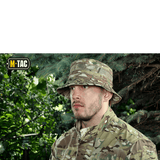 M-Tac Panamahat med Net Elite NYCO i camouflage-design, ideel til udendørs brug med mesh for ekstra ventilation.