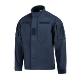 M-Tac Jakke Patrol Flex i sort med ståkrave og taktiske lommer, ideel til praktisk brug med Velcro og YKK fittings.