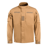 M-Tac Jakke Patrol Flex i khaki med ventilerende armøjer og Velcro-lommer til taktisk brug. Velegnet til professionelle.