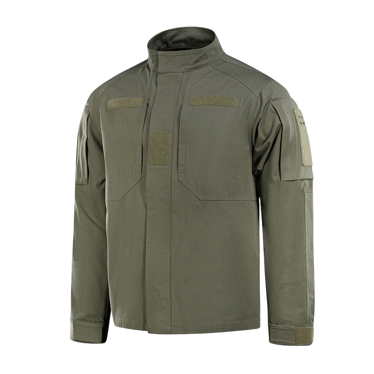 M-Tac Jakke Patrol Flex med velcro- og YKK-fittings, velegnet til taktisk brug, ståkrave, ventilationsøjer og ærmelommer med lynlås.