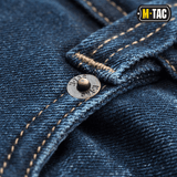 Nærbillede af M-Tac Tactical Gen.I Regular Fit jeans med detaljeret syning og knap.
