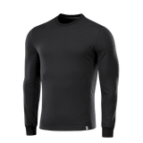M-Tac Pullover 4 Seasons i sort med rund hals og lange ærmer, lavet af 95% bomuld og 5% elastan, velegnet til hverdag og taktisk brug.