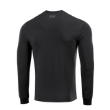 M-Tac Pullover 4 Seasons i sort, bagside, lavet af bomuld og elastan, perfekt til helårsbrug. Minimalistisk og alsidigt design.