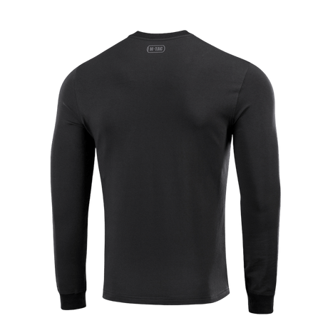M-Tac Pullover 4 Seasons i sort, bagside, lavet af bomuld og elastan, perfekt til helårsbrug. Minimalistisk og alsidigt design.