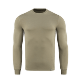 M-Tac Pullover 4 Seasons i beige, minimalistisk design til hverdags- og taktisk brug hele året, lavet af 95% bomuld og 5% elastan.