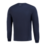 M-Tac Pullover 4 Seasons set fra bagsiden, passer til hverdags- og taktisk brug, lavet af bomuld og elastan, minimaliskt design.