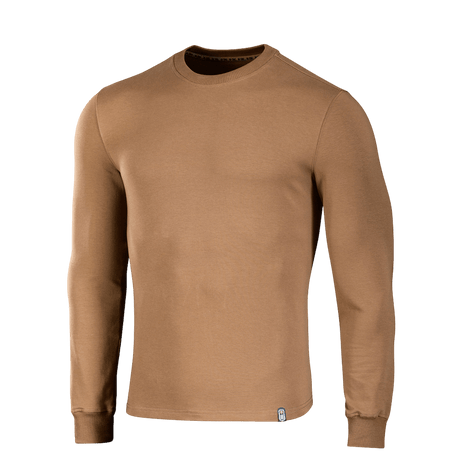 M-Tac Pullover 4 Seasons i brun med rund hals, alsidigt design til dagligdags og taktisk brug