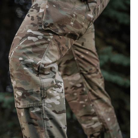 M-Tac Feltbukser NYCO i camouflage, holdbare feltbukser lavet af amerikansk NYCO-stof. Perfekt til udendørs aktiviteter.